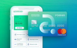 celular com aplicativo acesso e cartão acesso card