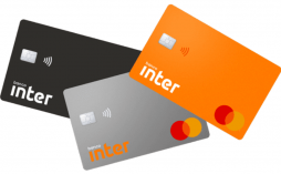 três cartões de crédito inter: black, platinum e gold